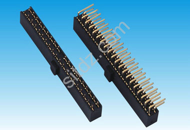 2.54間距排母連接器 雙排直插塑高8.5MM 帶全凸