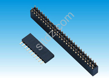 2.54間距排母連接器 雙排直插O型塑高8.5MM